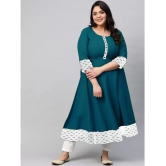 Estela - Teal Cotton Blend Women's Flared Kurti ( Pack of 1 ) - None