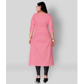 Rangrasiya - Pink Cotton Blend Women's Straight Kurti ( Pack of 1 ) - M