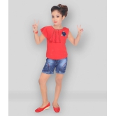 Zadmus - Red Denim Girls ( Pack of 1 ) - None