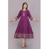 SIPET - Purple Rayon Womens Anarkali Kurti ( Pack of 1 ) - None