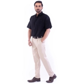 DESHBANDHU DBK Cotton Blend Regular Fit Half Sleeves Mens Formal Shirt - Black ( Pack of 1 ) - None