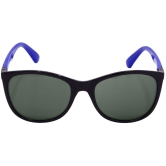 Hrinkar Green Cat-eye Glasses Black, Blue Frame Best Goggles for Women - HRS-BT-06-BK-BU-GRN