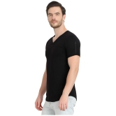 Glito - Black Cotton Blend Regular Fit Mens T-Shirt ( Pack of 1 ) - None