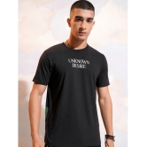 Ketch Polyester Relaxed Fit Printed Half Sleeves Mens T-Shirt - Black ( Pack of 1 ) - None