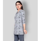 Meher Impex - Light Grey Cotton Womens Straight Kurti ( Pack of 1 ) - M