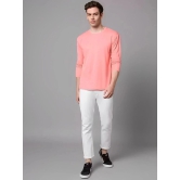 PPTHEFASHIONHUB Cotton Blend Oversized Fit Solid Full Sleeves Mens Round T-Shirt - Pink ( Pack of 1 ) - None