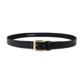 Loopa - Black 100% Leather Mens Formal Belt ( Pack of 1 ) - None