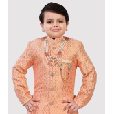 Arshia Fashions - Peach Silk Boys Sherwani ( Pack of 1 ) - None