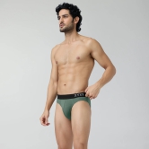 Pace Cotton Rib Briefs Olive Green S