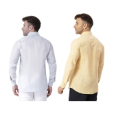 KLOSET By RIAG 100% Cotton Regular Fit Solids Full Sleeves Men's Casual Shirt - Beige ( Pack of 2 ) - None