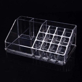 KATHIYAWADI 16 Grid Acrylic Lipstick Holder Stand Organizer Cosmetic Organizer, 8.5 X 6.5 X 3.2 Inch, Transparent