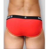 BASIICS By La Intimo Cotton Blend Mens Briefs ( Red ) - M