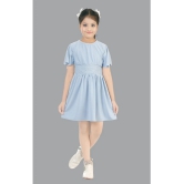 Coxxup Light Blue Crepe Girls Frock ( Pack of 1 ) - None