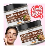 KURAIY Coffee Smooth And Brighter Skin Face Scrub for All Skin Types 100g (Pack Of 2)