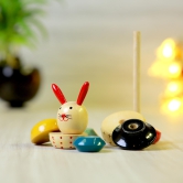 Wooden Long Rabbit Stacker | Channapatna Toy-