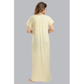 FOMTI Yellow Cotton Nighty Single - Free Size