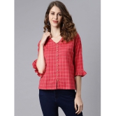 Janasya - Red Cotton Womens Regular Top ( Pack of 1 ) - M