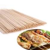 Kalakriti amboo (240 pcs) Wooden Skewers/BBQ Sticks Seekh for Kabab, Paneer Tikka, Fruits Salad for Oven Microwave Pan (6 inches Each, 2.3mm Thickness)