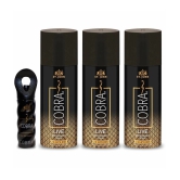 ST.JOHN Cobra Live 150ml*3 & Cobra Perfume 15ml Deodorant Spray & Perfume for Men (315ml) Pack of 4