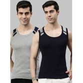 Lux Cozi - Multicolor Cotton Mens Vest ( Pack of 2 ) - None