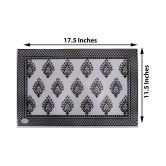 E-Retailer Set of 6 PVC Black Fridge Mats - Black