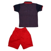 Zadmus Boys Cotton T - Shirt & Cotton Shorts Dress (Red, 4 - 5 Years) - 4-5 Years