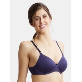 Jockey 1819 Wirefree Padded Microfiber Nylon Elastane Full Coverage T-Shirt Bra - Classic Navy - None