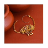 Sukkhi Artistically Pearl Gold Plated Goddess Laxmi Bajuband For Women - Multi Color