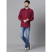 Oxolloxo Relaxed Buffalo Checked Cotton Casual Shirt