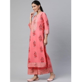 SVARCHI - Pink Straight Cotton Women's Stitched Salwar Suit ( Pack of 1 ) - None