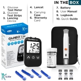 K-Life Gluneo lite Fully Automatic Blood Glucose Sugar Testing Machine with 50 Strips (black)