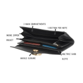 Baggit Faux Leather Black Womens Regular Wallet ( Pack of 1 ) - Black