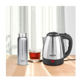 Milton Combo Set Go Electro Stainless Steel Kettle, 1.5 Litres, Silver and Aqua 750 Stainless Steel Water Bottle, 750 ml, Silver | Office | Home | Kitchen | Travel Water Bottle