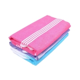 Sathiyas - Multicolor Cotton Striped Bath Towel (Pack of 3)