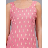 HIGHLIGHT FASHION EXPORT Rayon Printed Straight Womens Kurti - Pink ( Pack of 1 ) - None