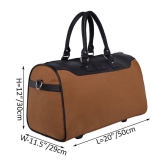 Leather World Tan Solid M Duffle Bag - M