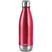 Milton Duo DLX 750 Thermosteel 24 Hours Hot and Cold Water Bottle, 700 ml, Maroon | Leak Proof | Office Bottle | Gym | Home | Kitchen | Hiking | Trekking | Travel Bottle - Maroon