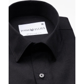 Renato Privilege Black Plain Oxford Cotton Shirt-39 / S