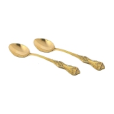 A & H ENTERPRISES - Brass Brass Dessert Spoon ( Pack of 2 ) - Brass