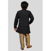 Arshia Fashions - Black Polyester Boys Indo Western Sherwani & Churidar Set ( Pack of 1 ) - None