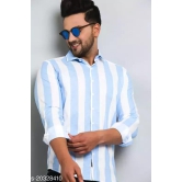 Men Regular Fit Striped Spread Collar Casual Shirt