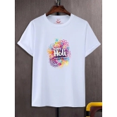 NITYANAND CREATIONS Round Neck White Holi T-Shirt for MEN-HOLI-T-SHIRT-11515-XL