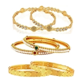 YouBella Fashion Jewellery Stylish Bangles Combo for Girls and Women - None