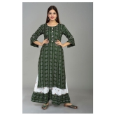 Lee Moda - Green Straight Rayon Women's Stitched Salwar Suit ( Pack of 1 ) - L