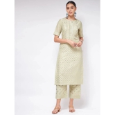 Pannkh - Green Polyester Womens Straight Kurti ( Pack of 1 ) - None