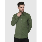 liferoads - Olive 100% Cotton Regular Fit Men's Casual Shirt ( Pack of 1 ) - None