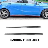 Car Craft Compatible With Mercedes Benz A Class W176 2013-2018 Side Skirt Running Board Skirt Side Lips Splitter Zst-569 Carbon Fiber Look