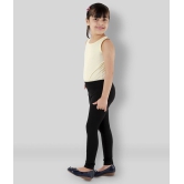 Kids Cave - Black Cotton Blend Girls Leggings ( Pack of 1 ) - None