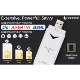 Coconut Konnect 4G Dongle, Dual Band - All SIM Support (2.4/5Ghz), 4G Data Card, Upto 150mbps(black)