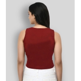 SAAKAA - Maroon Polyester Women's Crop Top ( Pack of 1 ) - XL